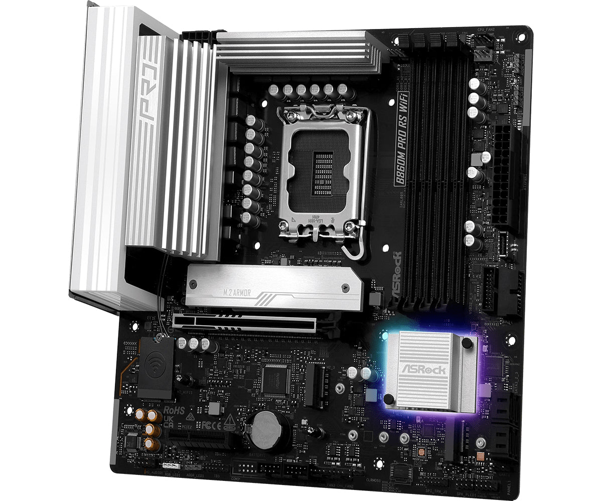 ASRock B860M Pro RS WiFi Micro ATX LGA1851 sokkel Intel B860