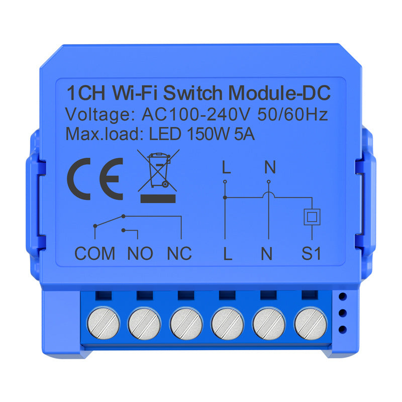 Intelligent 1-kanals WiFi-switch-modul med spændingsfri DC-kontakt Avatto WSM16-DC-1
