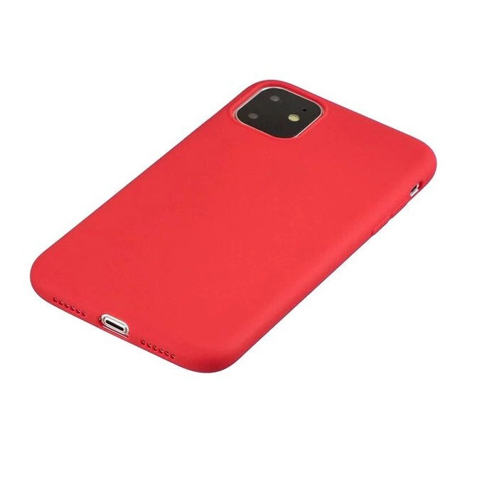 Silicone Case Soft Flexible Rubber Cover til iPhone 11 Pro rød