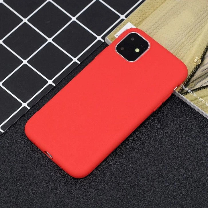 Silicone Case Soft Flexible Rubber Cover til iPhone 11 Pro rød
