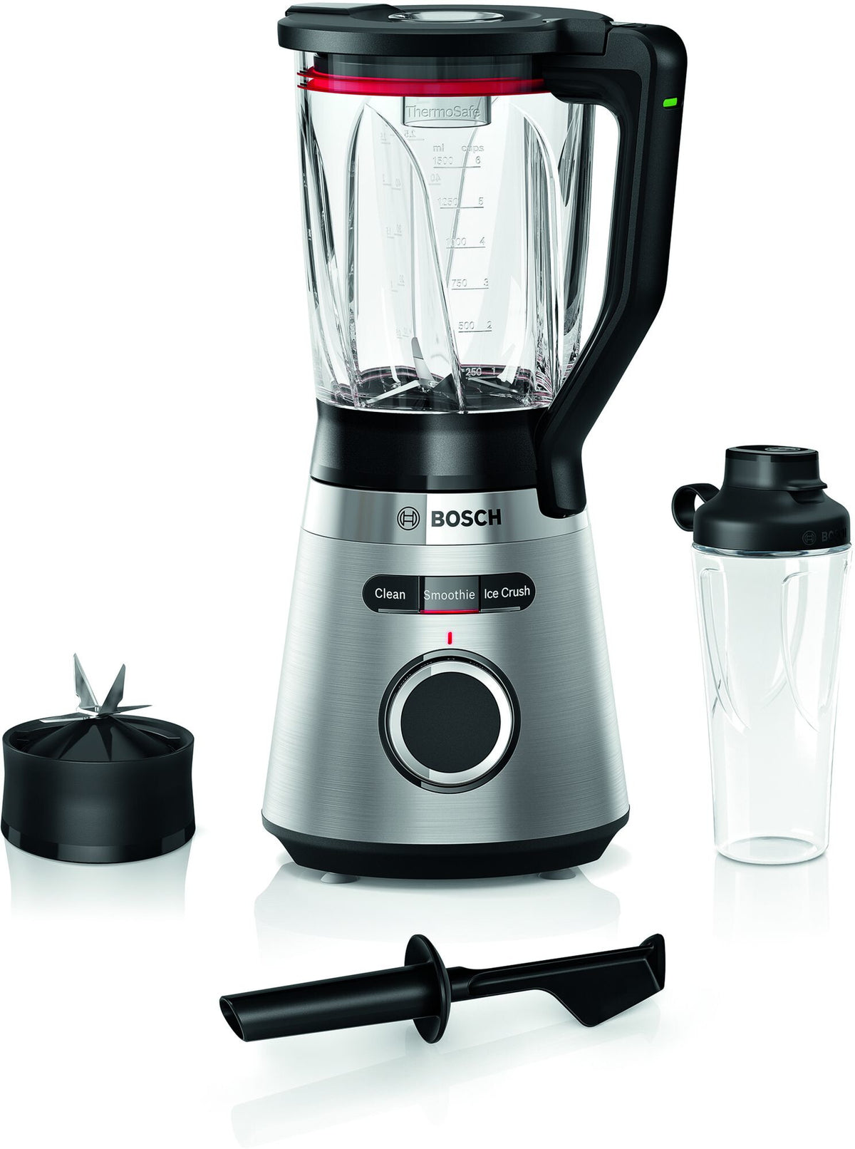 Bosch Serie 4 MMB6384M blender 1,5 L Bordplade blender 1200 W Sort, Grå, Transparent
