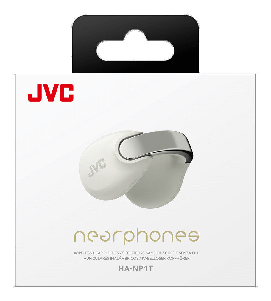 JVC HA-NP1T Headset True Wireless Stereo (TWS) Øre-clip-on Opkald/musik USB Type-C Bluetooth Sølv, Hvid