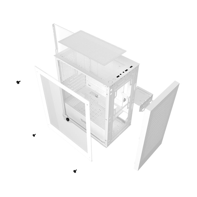 Darkflash M305-computerhylster uden vifter (hvid)