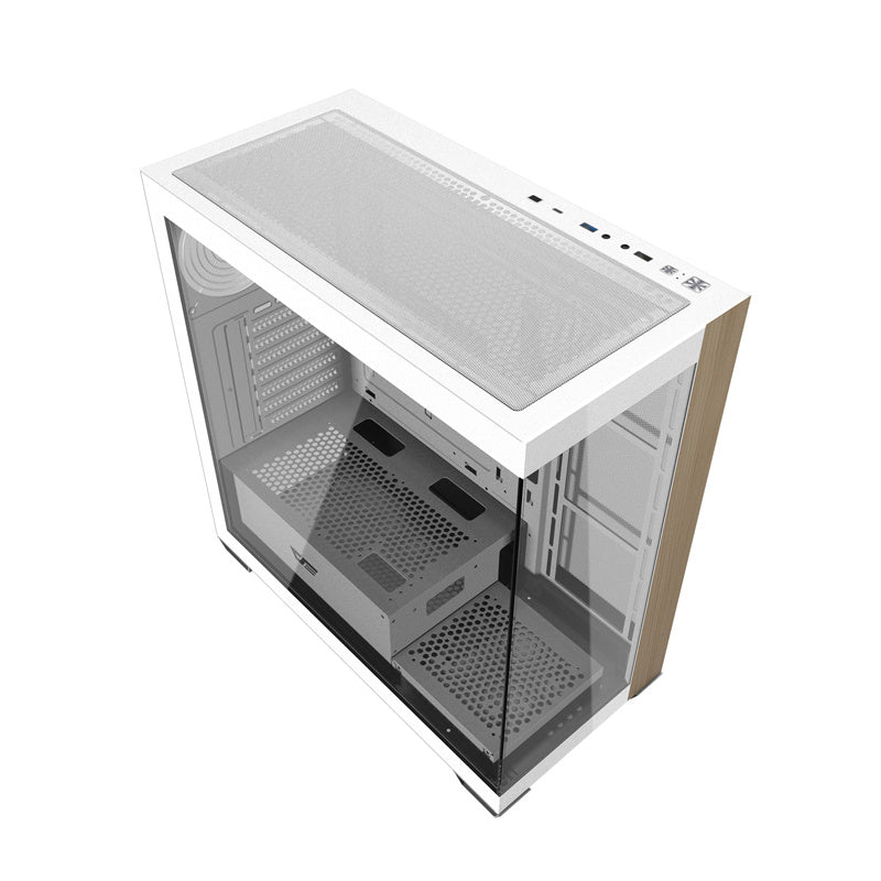 Darkflash DS900W computerkasse uden vifter (hvid)