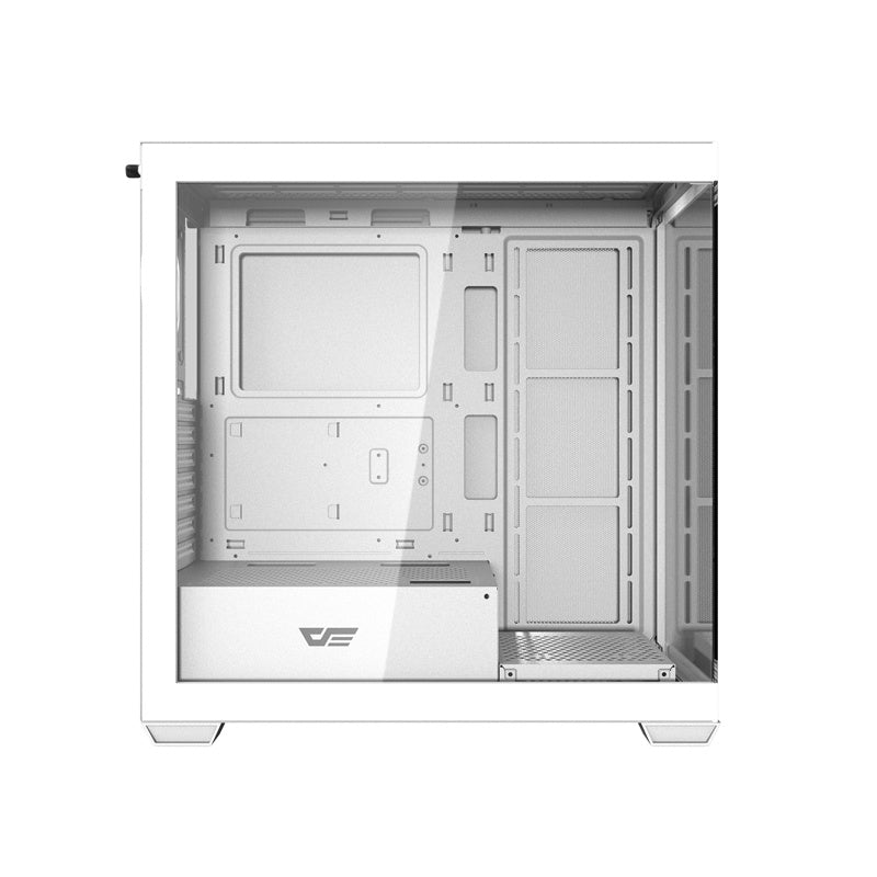 Darkflash DS900W computerkasse uden vifter (hvid)