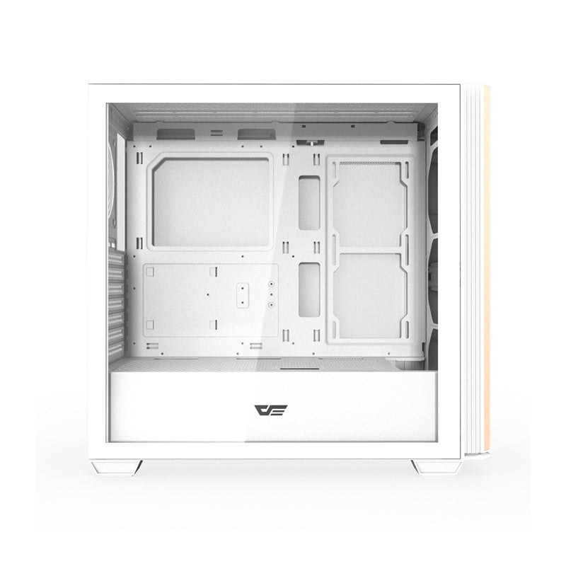 Darkflash DS900WS ATX computerkasse uden vifter (hvid)