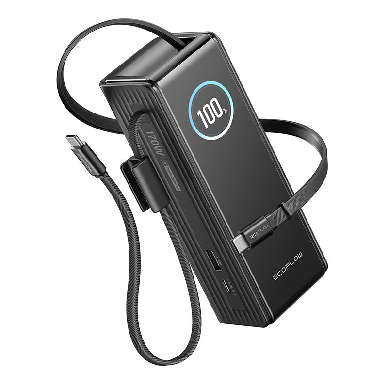 EcoFlow RAPID Powerbank 25000mAh, 170W (indbygget 100W-kabel).
