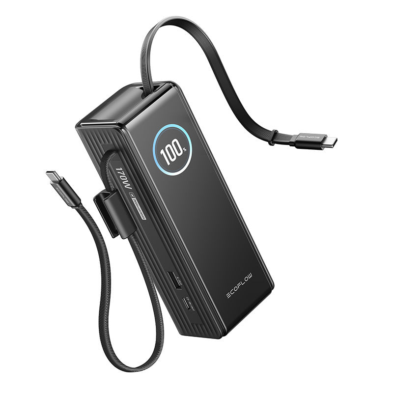 EcoFlow RAPID Powerbank 25000mAh, 170W (indbygget 100W-kabel).