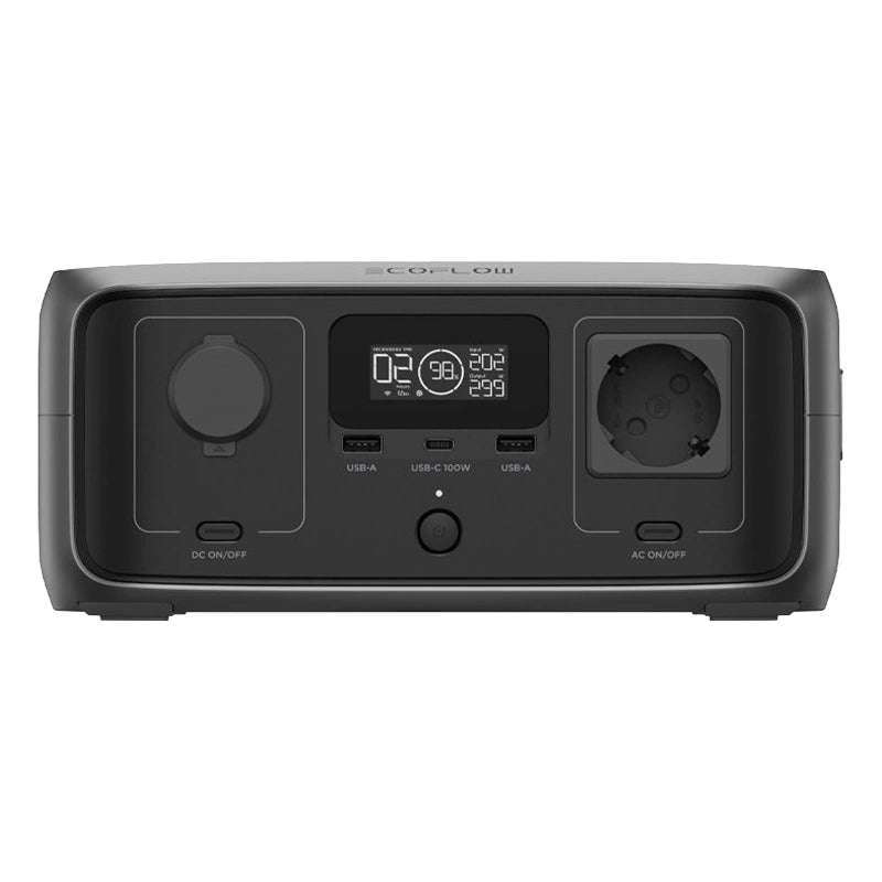 Pakke: Power Station EcoFlow RIVER 3 UPS + Solpanel 45W USB-C