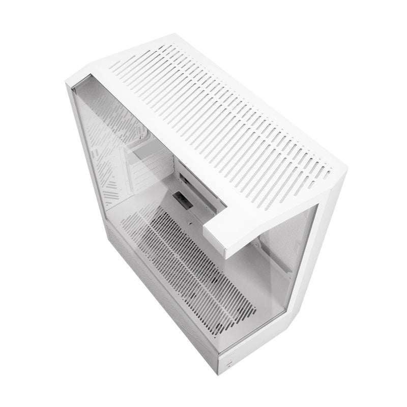 Darkflash DY460 computercase (hvid) + 4 ARGB-ventilatorer