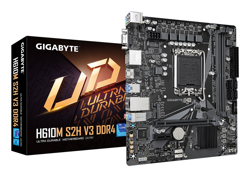 GIGABYTE H610M S2H V3 DDR4 bundkort Intel H610 Express LGA 1700 micro ATX
