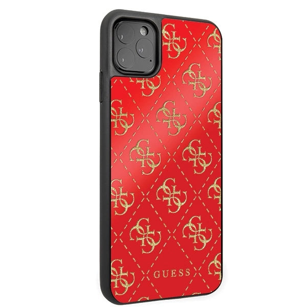 Guess GUHCN654GGPRE iPhone 11 Pro Max rød/rød hard case 4G Double Layer Glitter