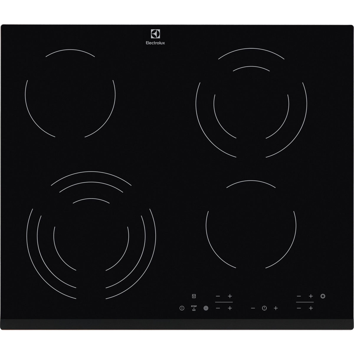Electrolux EHF6343FOK Black Built-in 60 cm Ceramic 4 zone(s)
