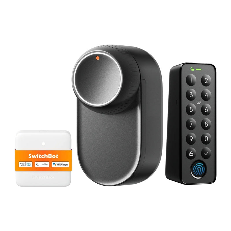SwitchBot Ultra 3-i-1 smart lås med Hub Mini Matter kontrolpanel og Keypad tastatur