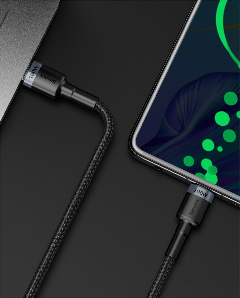 Baseus CATKLF-ALG1 USB-C - USB-C PD QC cable 100W 5A 2m - gray
