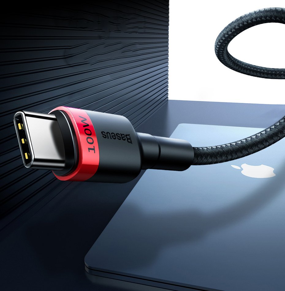 Baseus CATKLF-ALG1 USB-C - USB-C PD QC kabel 100W 5A 2m - grå