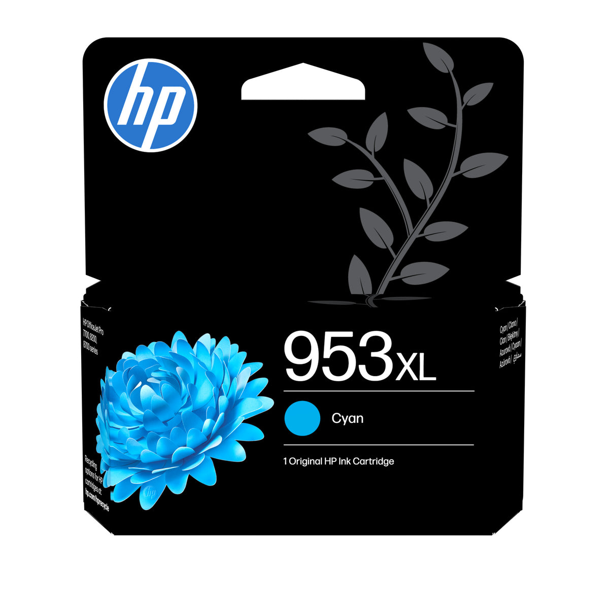 HP 953XL Cyan 1450 sider Blæk F6U16AE