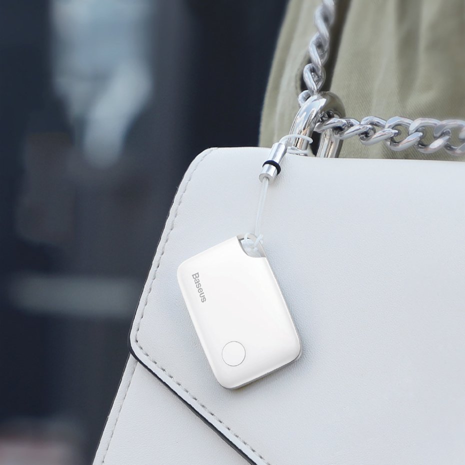 Baseus T2 keychain mini wireless key and other object finder white (ZLFDQT2-02)