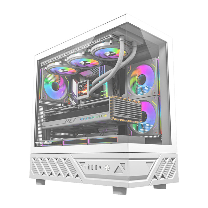 DarkFlash DS950 computercase (hvid) + 6 fans