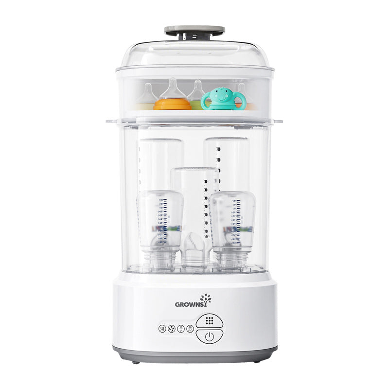 Grownsy flaske sterilisator med tørretumbler (grå)