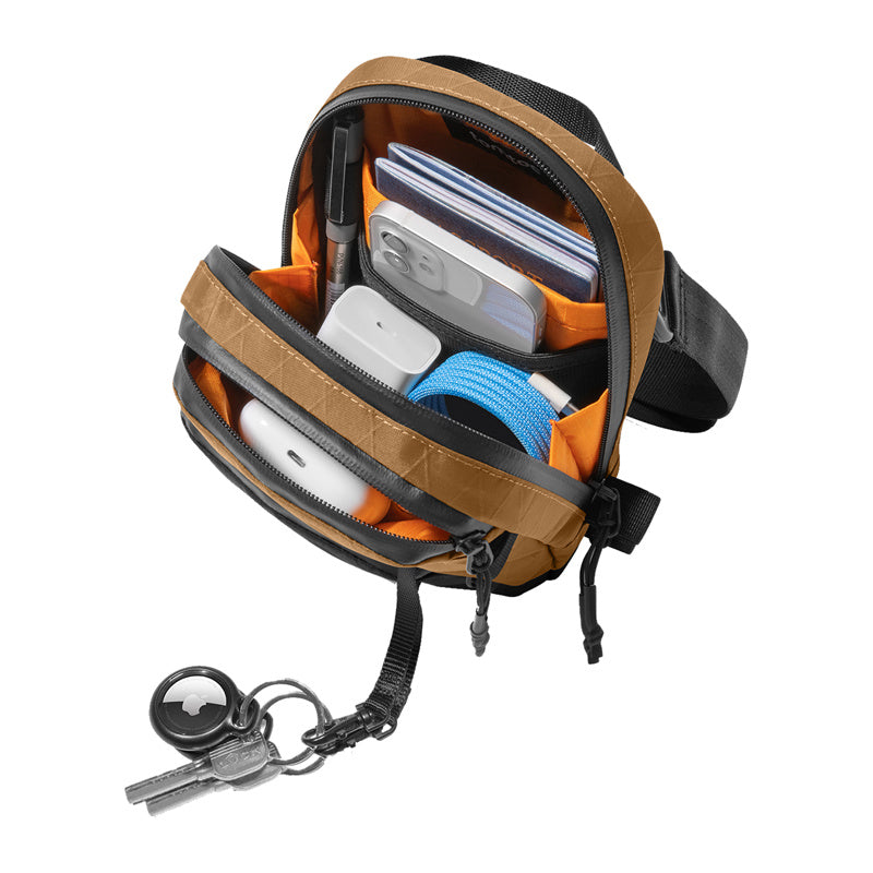 TOMTOC Aviator-T37 rejsepose med skulderrem X-Pac 1.3L (brun)