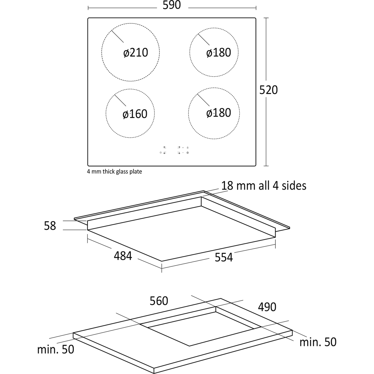 Scandomestic ESF 160 MED 4 ÅRS GARANTI Induktionskogeplade