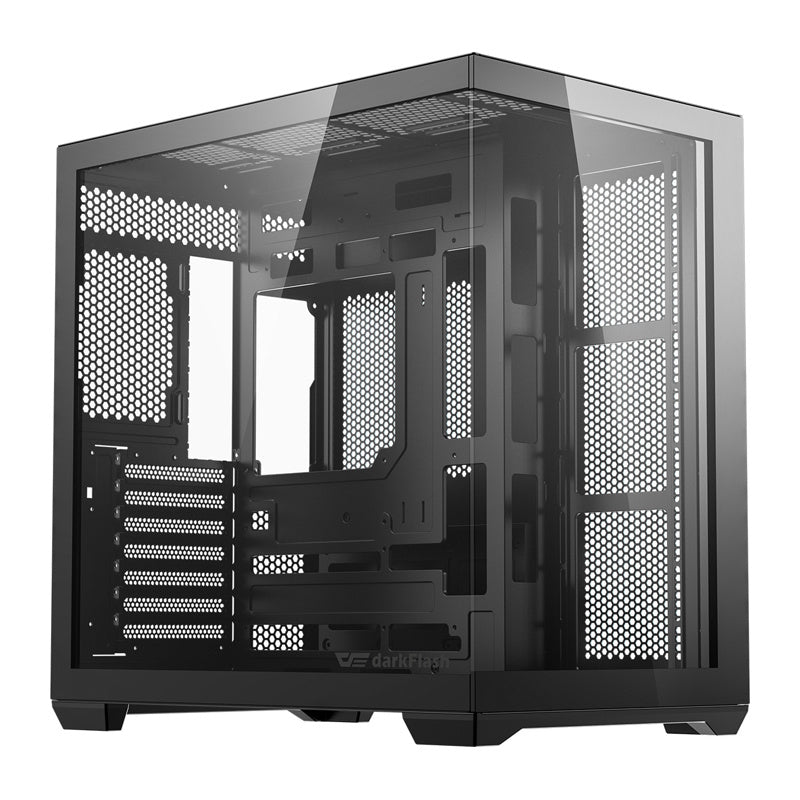 DarkFlash C280 computercase (sort) + 7 fans