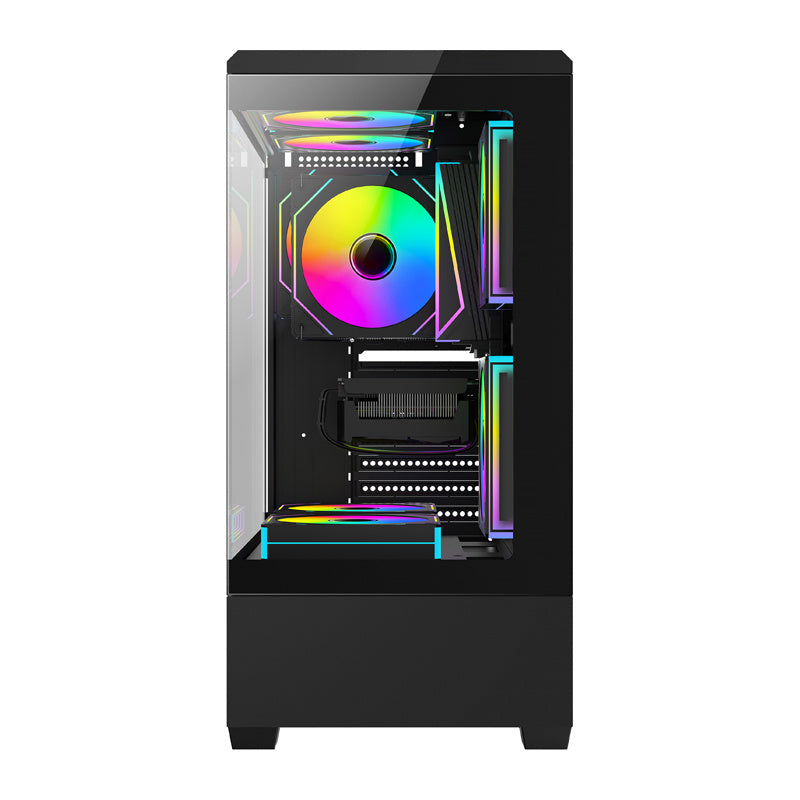 DarkFlash C365 computercase (sort) + 5 fans