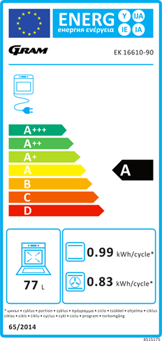 Gram EK 16610-90 MED 4 ÅRS GARANTI Glaskeramisk komfur