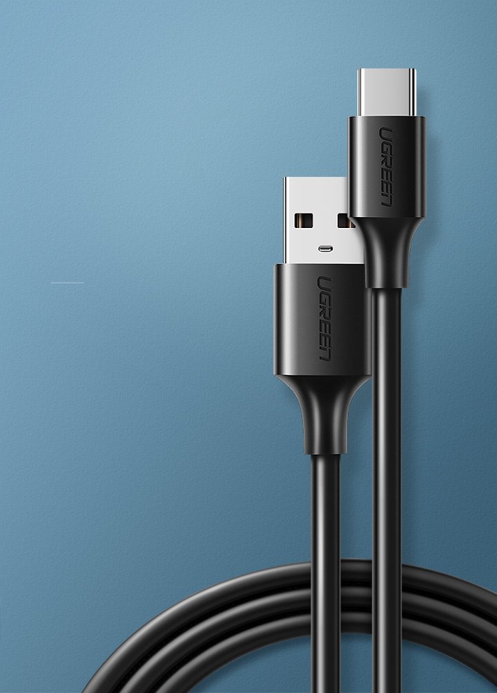 Ugreen US287 60118 USB-A / USB-C 3A kabel 2m - sort