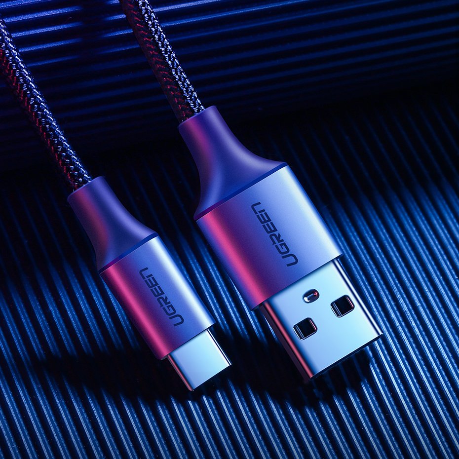 Ugreen US288 60125 USB-A / USB-C QC 3.0 3A 0,5 m kabel - grå
