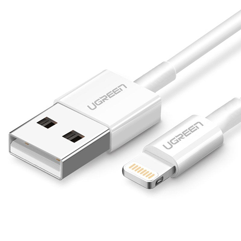 Ugreen US155 20728 USB-A / Lightning MFi 2.4A kabel 1m - hvid