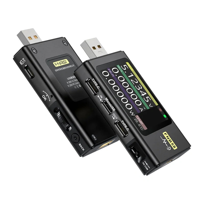 FNIRSI FNB58 USB Port Tester, sort