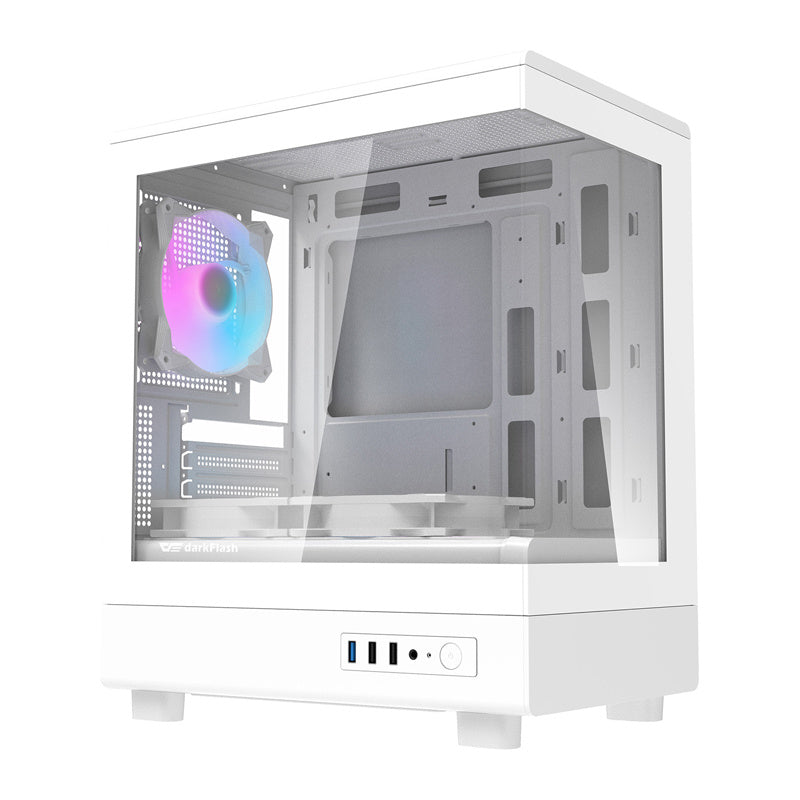 Darkflash DB330M Computer Case + 3 Fans (hvid)