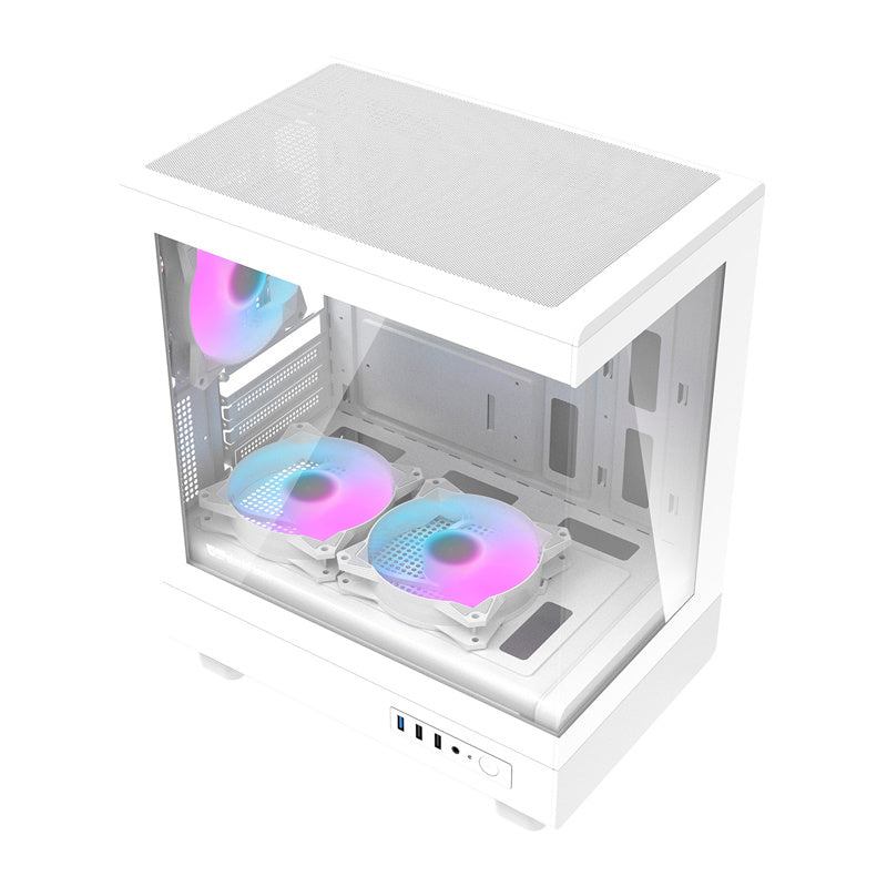 Darkflash DB330M Computer Case + 3 Fans (hvid)