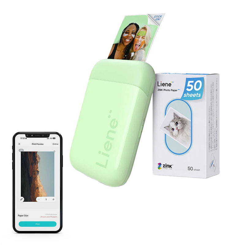 Liene Pearl 2x3" bærbar fotoprinter (grøn)
