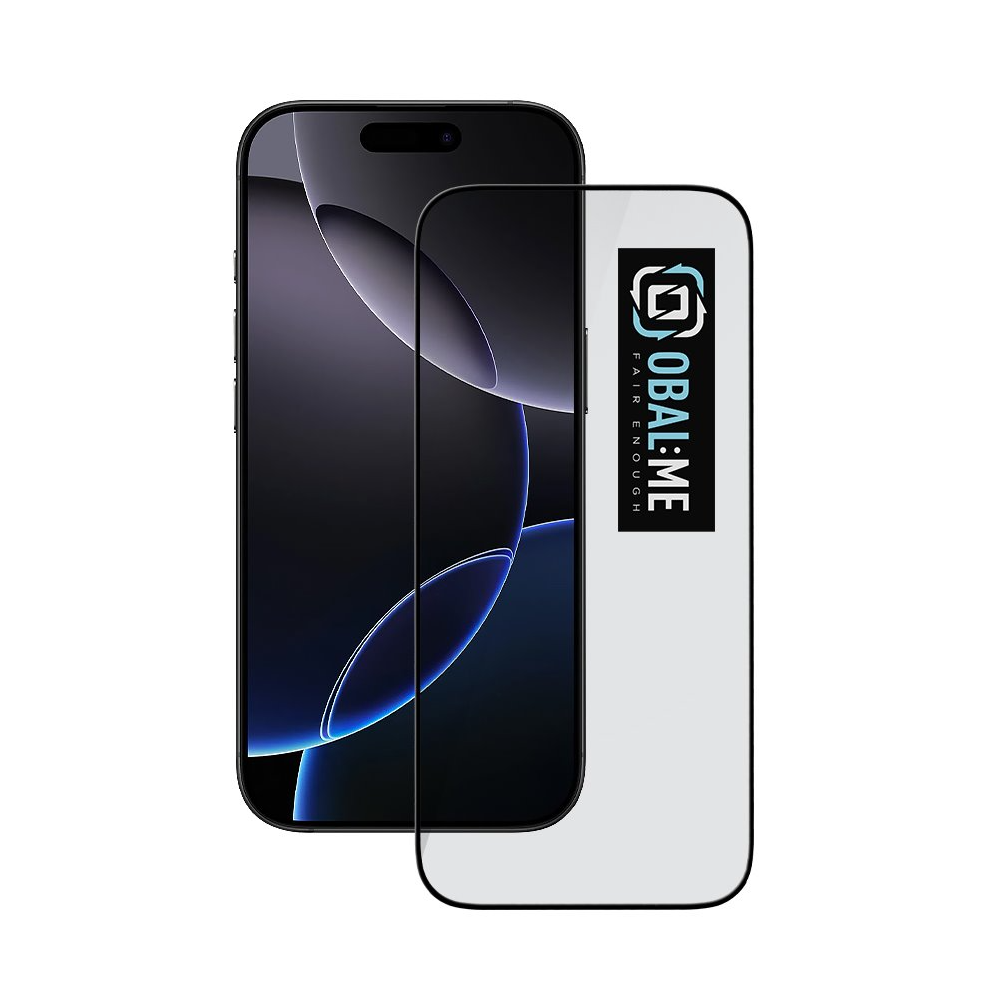 OBAL:ME 5D Glass Screen Protector for Apple iPhone 17/17 Pro Black