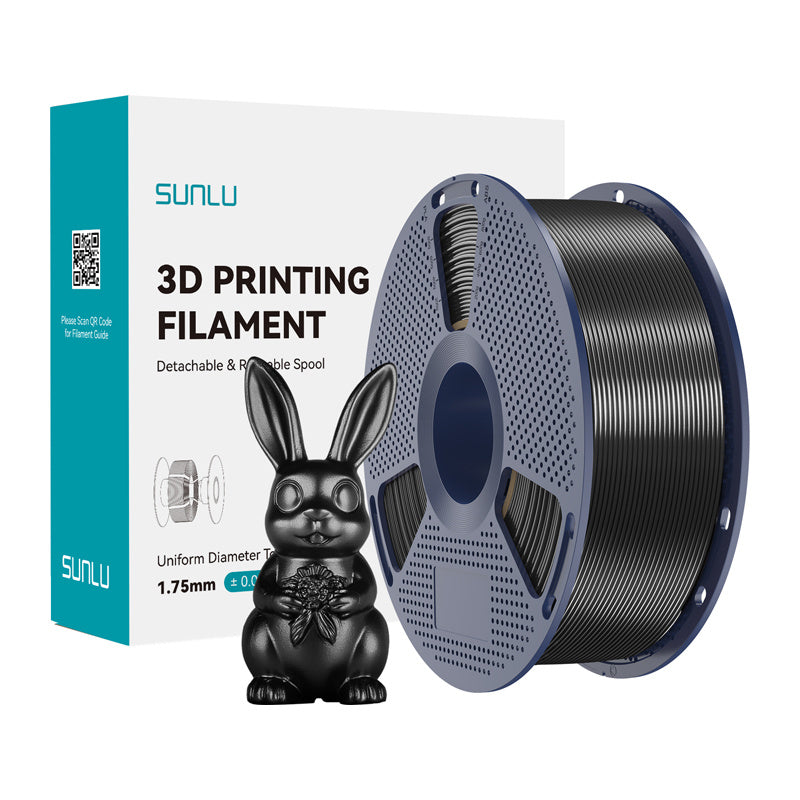 Sunlu PLA+ silkefilament (sort)