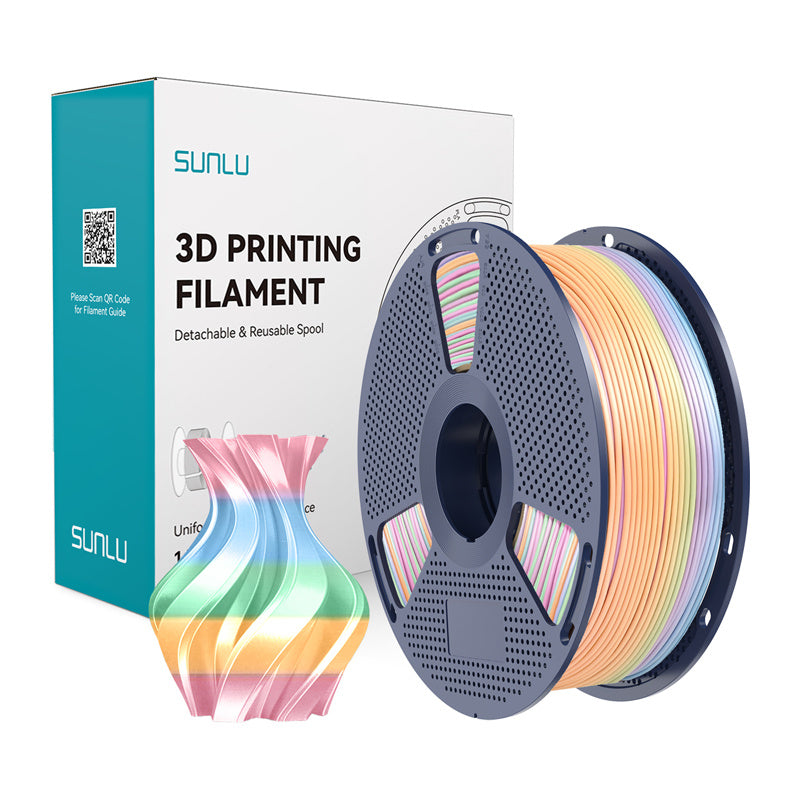Sunlu PLA+ Silkefilament (Rainbow) 04