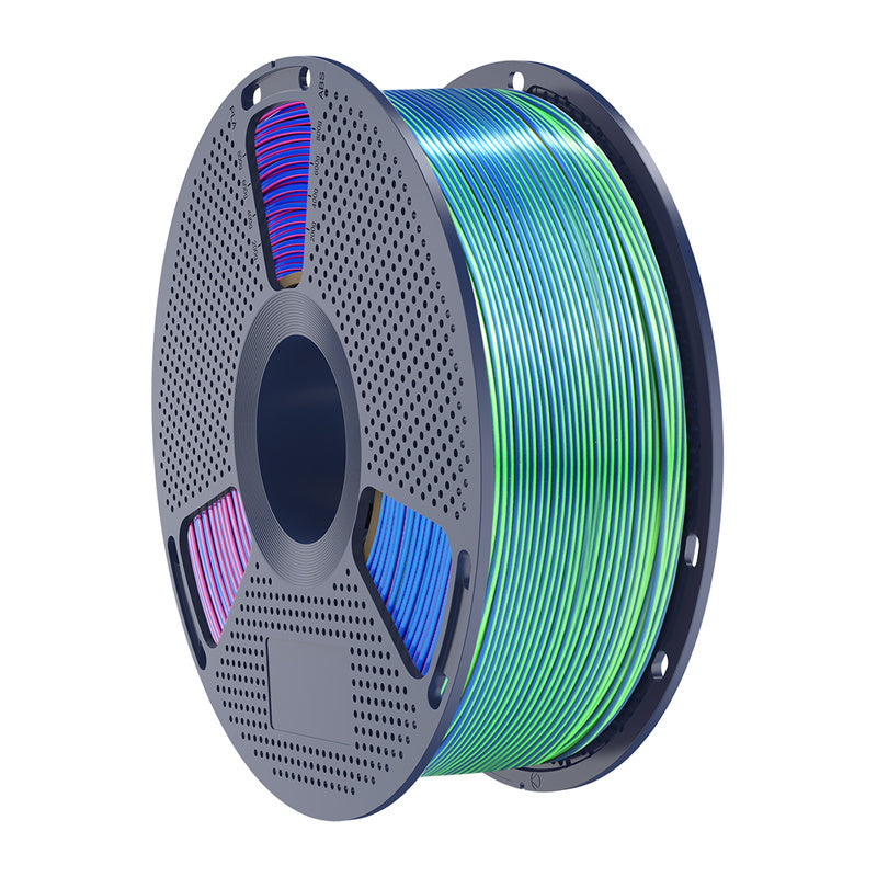 Sunlu PLA+ silke trefarvet filament (blågrøn-lila)