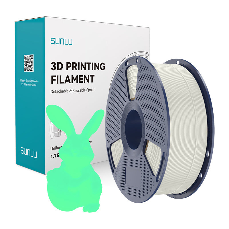 Sunlu PLA Glow-in-the-Dark Filament (hvid og grøn)