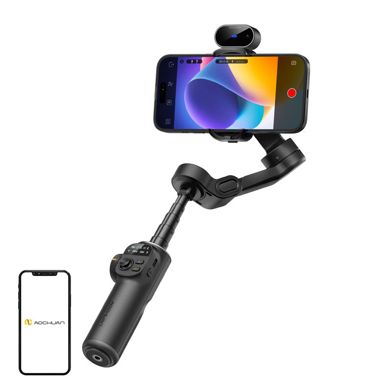 AOCHUAN X2 Gimbal med AI-sensor (sort)