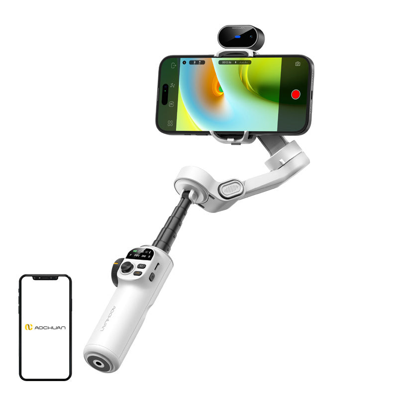 AOCHUAN X2 Gimbal med AI-sensor (hvid)