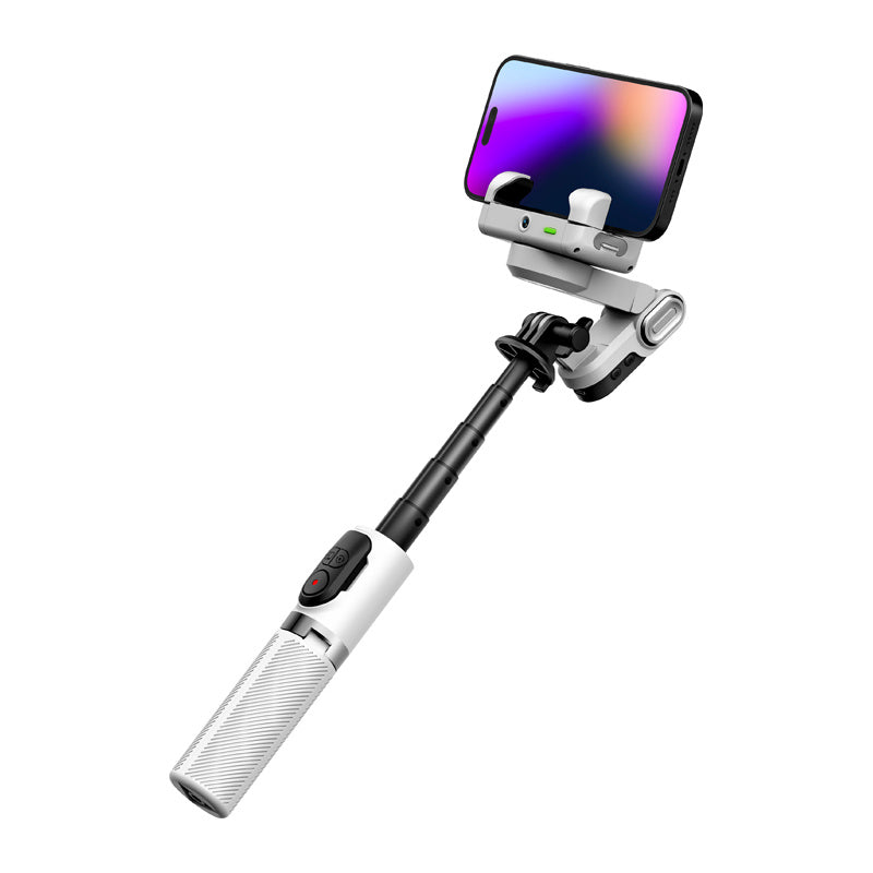 AOCHUAN M1 Pro Gimbal med RGB-belysning (hvid)