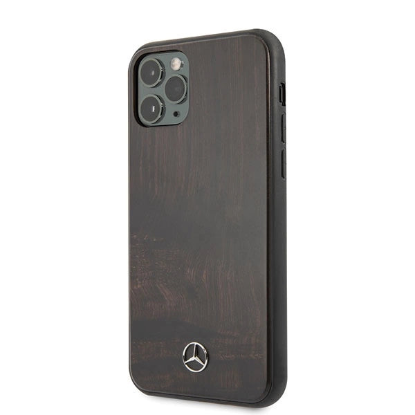 Mercedes Wood Line Rosewood-foder for iPhone 11 Pro - brun