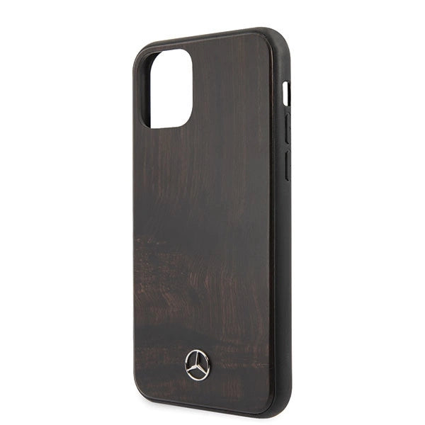 Mercedes Wood Line Rosewood-foder for iPhone 11 Pro - brun