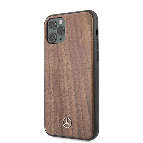 Mercedes MEHCN65VWOLB iPhone 11 Pro Max hardcase brązowy/brown Wood Line Walnut