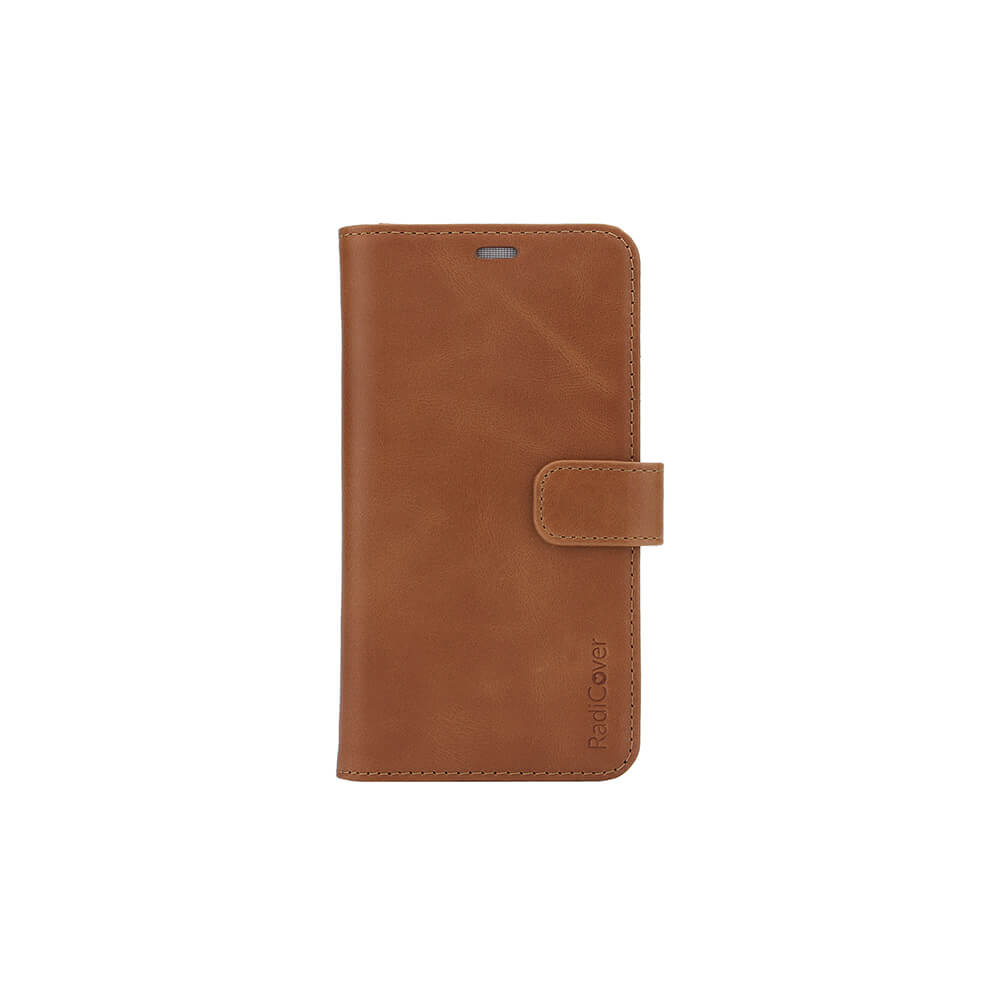 Radicover Strålingsbeskyttelse Wallet Læder I Phone 11 2in1 Magnetcover Brun