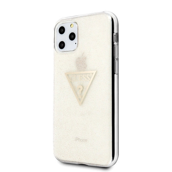 Guess GUHCN58SGTLGO iPhone 11 Pro guld/guld hårdkasse Glitter Triangle