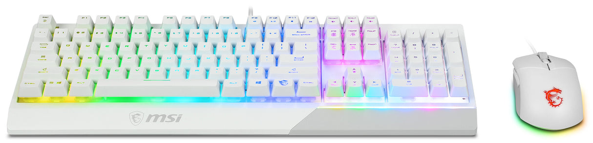MSI VIGOR GK30 tastatur Mus inkluderet Spil USB QWERTY US International Hvid